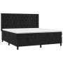 Cama box spring con colchón terciopelo negro 160x200 cm de vidaXL, Camas y somieres - Ref: Foro24-3132869, Precio: 603,83 €, ...