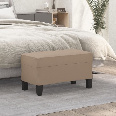 Banco de cuero sintético color capuchino 70x35x41 cm en Bancos | Comprar online en Foru.es