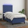 Cama box spring colchón y luces LED tela azul 90x200 cm de vidaXL, Camas y somieres - Ref: Foro24-3134691, Precio: 341,01 €, ...