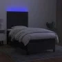 Cama box spring colchón y luces LED tela negro 80x200 cm de vidaXL, Camas y somieres - Ref: Foro24-3134831, Precio: 308,59 €,...