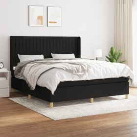 Cama box spring con colchón tela negro 180x200 cm de vidaXL, Camas y somieres - Ref: Foro24-3132171, Precio: 647,40 €, Descue...