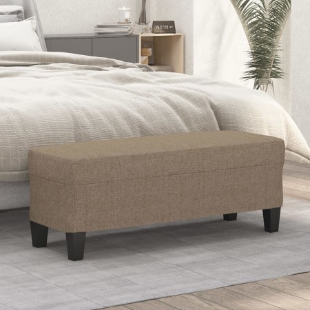 Banco de tela gris taupe 100x35x41 cm en Bancos | Comprar online en Foru.es