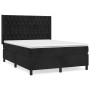Cama box spring con colchón terciopelo negro 140x200 cm de vidaXL, Camas y somieres - Ref: Foro24-3132863, Precio: 528,93 €, ...