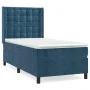 Cama box spring con colchón terciopelo azul oscuro 90x200 cm de vidaXL, Camas y somieres - Ref: Foro24-3132901, Precio: 378,5...