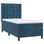 Cama box spring con colchón terciopelo azul oscuro 90x200 cm de vidaXL, Camas y somieres - Ref: Foro24-3132901, Precio: 378,5...