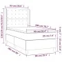 Cama box spring con colchón terciopelo azul oscuro 90x200 cm de vidaXL, Camas y somieres - Ref: Foro24-3132901, Precio: 378,5...