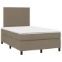 Cama box spring con colchón y LED tela gris taupe 120x200 cm de vidaXL, Camas y somieres - Ref: Foro24-3134705, Precio: 404,9...
