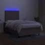 Cama box spring con colchón y LED tela gris taupe 120x200 cm de vidaXL, Camas y somieres - Ref: Foro24-3134705, Precio: 404,9...