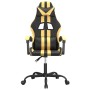 Silla gaming giratoria cuero sintético negro y dorado en Sillas gaming | Comprar online en Foru.es