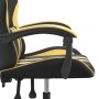 Silla gaming giratoria cuero sintético negro y dorado en Sillas gaming | Comprar online en Foru.es