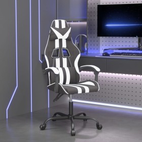 Silla gaming giratoria cuero sintético negro y blanco en Sillas gaming | Comprar online en Foru.es