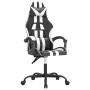 Silla gaming giratoria cuero sintético negro y blanco en Sillas gaming | Comprar online en Foru.es