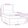 Cama box spring con colchón tela y LED gris claro 120x200 cm de vidaXL, Camas y somieres - Ref: Foro24-3134781, Precio: 402,4...