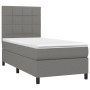 Cama box spring colchón y luces LED tela gris oscuro 90x200 cm de vidaXL, Camas y somieres - Ref: Foro24-3134846, Precio: 369...