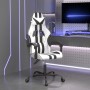Silla gaming giratoria cuero sintético blanco y negro en Sillas gaming | Comprar online en Foru.es