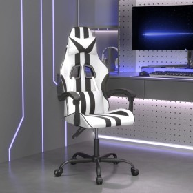 Silla gaming giratoria cuero sintético blanco y negro en Sillas gaming | Comprar online en Foru.es