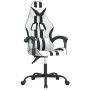 Silla gaming giratoria cuero sintético blanco y negro en Sillas gaming | Comprar online en Foru.es