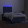 Cama box spring con colchón y LED tela azul 120x200 cm de vidaXL, Camas y somieres - Ref: Foro24-3134867, Precio: 438,65 €, D...