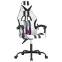 Silla gaming giratoria cuero sintético blanco y negro en Sillas gaming | Comprar online en Foru.es