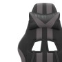 Silla gaming giratoria y reposapiés cuero sintético negro gris en Sillas gaming | Comprar online en Foru.es