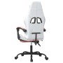 Silla gaming giratoria y reposapiés cuero sintético blanco rosa en Sillas gaming | Comprar online en Foru.es