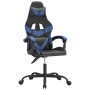 Silla gaming giratoria cuero sintético negro y azul en Sillas gaming | Comprar online en Foru.es