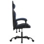 Silla gaming giratoria cuero sintético negro y azul en Sillas gaming | Comprar online en Foru.es