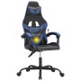 Silla gaming giratoria cuero sintético negro y azul en Sillas gaming | Comprar online en Foru.es