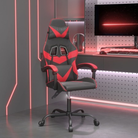 Silla gaming giratoria cuero sintético negro y rojo en Sillas gaming | Comprar online en Foru.es