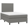 Cama box spring con colchón y LED tela gris oscuro 120x200 cm de vidaXL, Camas y somieres - Ref: Foro24-3134702, Precio: 438,...