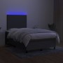 Cama box spring con colchón y LED tela gris oscuro 120x200 cm de vidaXL, Camas y somieres - Ref: Foro24-3134702, Precio: 438,...