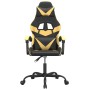 Silla gaming giratoria cuero sintético negro y dorado en Sillas gaming | Comprar online en Foru.es