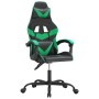Silla gaming giratoria cuero sintético negro y verde en Sillas gaming | Comprar online en Foru.es