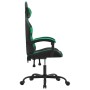 Silla gaming giratoria cuero sintético negro y verde en Sillas gaming | Comprar online en Foru.es