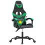 Silla gaming giratoria cuero sintético negro y verde en Sillas gaming | Comprar online en Foru.es