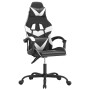 Silla gaming giratoria cuero sintético negro y blanco en Sillas gaming | Comprar online en Foru.es