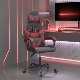 Silla gaming giratoria cuero sintético negro y rojo vino tinto en Sillas gaming | Comprar online en Foru.es