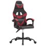 Silla gaming giratoria cuero sintético negro y rojo vino tinto en Sillas gaming | Comprar online en Foru.es