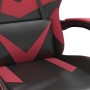 Silla gaming giratoria cuero sintético negro y rojo vino tinto en Sillas gaming | Comprar online en Foru.es