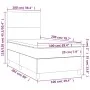 Cama box spring colchón y luces LED tela negro 100x200 cm de vidaXL, Camas y somieres - Ref: Foro24-3134695, Precio: 335,16 €...