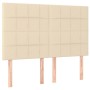 Cama box spring colchón y luces LED tela crema 140x200 cm de vidaXL, Camas y somieres - Ref: Foro24-3134882, Precio: 499,83 €...