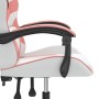 Silla gaming giratoria cuero sintético blanco y rosa en Sillas gaming | Comprar online en Foru.es