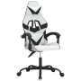Silla gaming giratoria cuero sintético blanco y negro en Sillas gaming | Comprar online en Foru.es