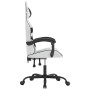 Silla gaming giratoria cuero sintético blanco y negro en Sillas gaming | Comprar online en Foru.es