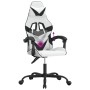 Silla gaming giratoria cuero sintético blanco y negro en Sillas gaming | Comprar online en Foru.es