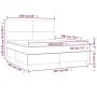 Cama box spring colchón y luces LED tela crema 160x200 cm de vidaXL, Camas y somieres - Ref: Foro24-3134730, Precio: 575,95 €...