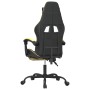 Silla gaming giratoria reposapiés cuero sintético negro dorado en Sillas gaming | Comprar online en Foru.es