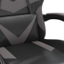 Silla gaming giratoria y reposapiés cuero sintético negro gris en Sillas gaming | Comprar online en Foru.es