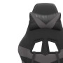 Silla gaming giratoria y reposapiés cuero sintético negro gris en Sillas gaming | Comprar online en Foru.es