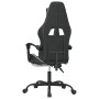 Silla gaming giratoria reposapiés cuero sintético negro blanco en Sillas gaming | Comprar online en Foru.es